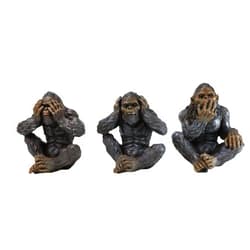 Ebros Gift Forest Mythical Creature See Hear Speak No Evil Sasquatch Big Foot Cryptid Apes Figurines 4