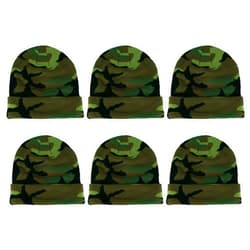 Gelante Unisex Knitted Winter Beanie Hat 6 Pcs. 2060A-Camo-6PC