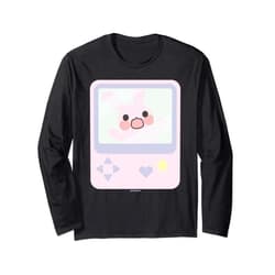 A Fun Cat NEW Super Kawaii Gamer Bunny Rabbit Pastel Long Sleeve T-Shirt