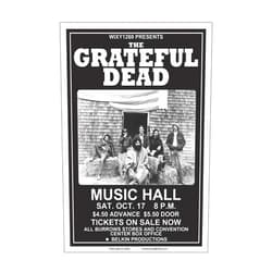 Raw Sugar Art Studio Grateful Dead 1970 Cleveland Concert Poster