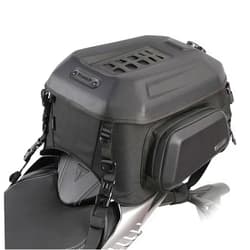 Rhinowalk Motorcycle Tail Bag Travel Luggage Expandable Motorcycle Helmet Bag 23L-35L Waterproof All Weather/Trunk/Rack Bag with Sissy Bar Straps-Matt Black