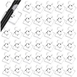 Viprest 60 Pcs Mini Light Adhesive Clips Clear Christmas Light Indoor Adhesive Clips Mini Light Clips for Outside String Lights for Hanging Light Strips on Wall Roof Window (60 pcs)