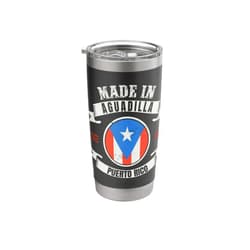 Funny Puerto Rican Gifts for Aguadillanos Boricua Aguadillano Puerto Rico Gift - Made In Aguadilla Stainless Steel Insulated Tumbler