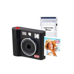 KODAK Mini Shot 3 ERA 4PASS 2-in-1 Instant Camera and Photo Printer (Black, Camera + 8 Sheets)