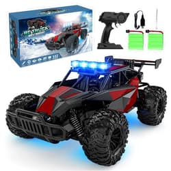 BLUEJAY Remote Control Car - 2.4GHz High Speed 33KM/H RC Cars Toys, 1:12 Monster RC Truck Off Road with LED Headlight and Rechargeable Battery Gifts for Adults Boys 8-12