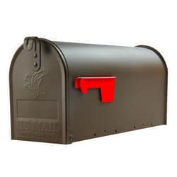 Gibraltar Mailboxes Elite Medium Capacity Galvanized Steel Bronze, Post-Mount Mailbox, E1100BZO
