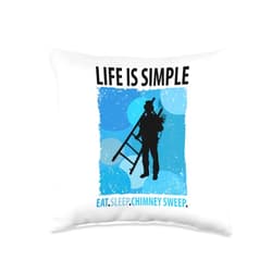 Beruf Arbeit Job Handwerker lustige Sprüche Sweep Chimney Sweeper Throw Pillow, 16x16, Multicolor