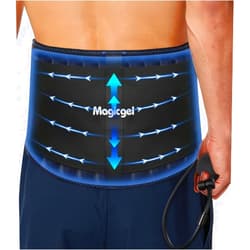 Magic Gel Back Compression Ice Pack - Hot & Cold Therapy Wrap with Air Pump for Deep Tissue Cold Penetration & Lumbar Support – Removable Flexible Gel Pack for Lower Back Pain, Sciatica & Surgery
