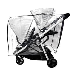 SASHA'S Rain and Wind Cover for Graco Ready2Grow LX 2.0 Double Stroller, Clear, Ventilation Holes, Maximum Coverage (Stroller not Included)