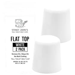 Stinky John's Tall Toilet Bolt Caps: Don't Cut Those Bolts! 100% Made in USA, toilet bolt caps, toilet bolt covers, toilet screw covers (Universal Fit, 2 Pack)