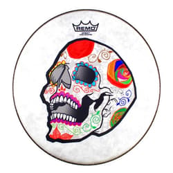 Remo ArtBEAT Artist Collection Drumhead - José Pasillas, Candy Skull
