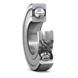 SKF RLS 6-2Z Radial Bearing, Single Row, Deep Groove Design, ABEC 1 Precision, Double Shielded, Non-Contact, Normal Clearance, Steel Cage, Inch, 3/4