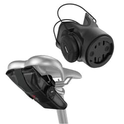 KOM Cycling Garmin Varia Mount Tail Light Models Including RTL515, RTL510, RVR315 Featuring an ATOP Dial for Security and Saddle Tool Roll Bag for Road, Mountain Biking, and Gravel Cycling Bundle