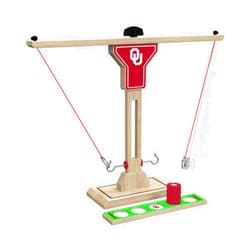 Wild Sports NCAA Wooden Ring Swing Battle - Head-to-Head Ring Toss Hook & Ring Game for College Football Fans