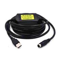 Zhupoub PLC Programming Cable USB Interface for PLC Micrologix 1000, 1200, 1400 Series with USB-1761-CBL-PM02 8 Pin Round Aapater