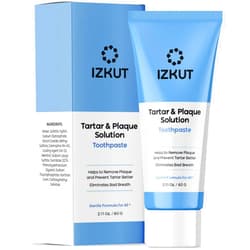 IZKUT Tartar Control Toothpaste for Tartar Removal: Plaque Remover - Plaque Remover for Teeth - Tartar Remover for Teeth - Hard Plaque Remover - Plaque Toothpaste - Removes Plaque, Prevents & Reduces Tartar