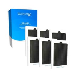 Waterdrop Replacement filter for Frigidaire® & Electrolux® Paultra® Refrigerator Air Filter, Pure Air Ultra®, EAFCBF®, SCPUREAIR2PK, 242047801, 242061001, 242047804, Carbon Activated Filter, 6 Pack