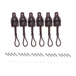 Lihopefe Universal 3-Pack Bungee Kit for Exterior Sun Shades Outdoor/Indoor Roller up Blinds, Replacement Shade Parts Bungee Kit (Brown)