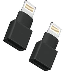 WILLMLEGED 2 Pack Lightning Extender Adapter, iPhone Charger Extension Cable Female to Male Dock Extender for iPhone 14 13 Pro max 12 Mini 11 X XS XR 8 7 6 Charging Audio Video