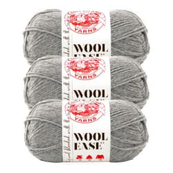 Lion Brand Yarn (3 Pack) Lion Brand Yarn Wool-Ease Yarn, Grey Heather