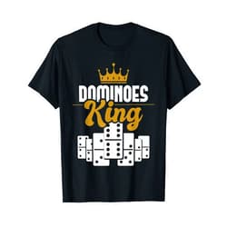 Dominoes Player Shirts Dominoes King - Domino Player Dominoes Lover Tile Game T-Shirt
