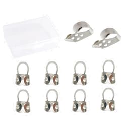 Jiayouy 10Pieces Guitar Finger Picks & Thumb Pick Set with Storage Box Adjustable Metal Finger Picks for Acoustic Guitar Banjo Ukulele Silver