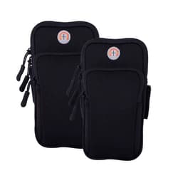 MOVOYEE 2Pack Phone Armband for Running,Cell Phone Holder Arm Band for iPhone 15 14 13 12 11 Pro Max Xs Max Xr X 8 7 6S 6 Plus SE/Galaxy S24 S23 S21 S20 Note 10,Waterproof iPhone Armband,Black Sleeve