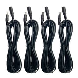 TDMOON 4 Pack Power Extension Cable 6.5FT (2M), 5.5mm x 2.1mm dc 12v Power Supply Adapter Extension Cord Male to Female Plug Cable for Security Cameras etc