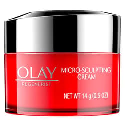 Olay Face Moisturizer, Regenerist Micro-Sculpting Cream for Women, Trial Size - Instant Hydration, Anti-Aging, Anti-Wrinkle, Firming Skin Care - Hyaluronic Acid, Niacinamide, Amino Peptides, 0.5 Oz