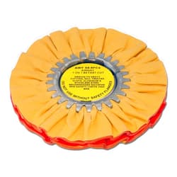 Zephyr Custom Polishing Products Airway Buffing Wheels for Industrial Polishers, Big Rigs and Lifted Trucks. Made in The U.S.A.(Cut - Yellow/Orange)