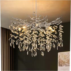 Benkut Modern Tree Branch Crystal Chandelier 23.6