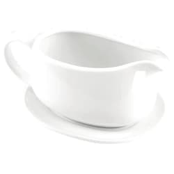 Generic 17oz Gravy Boat with Saucer Stand,Ceramic Sauce Boat with Tray for Salad Dressings, Creamer, Broth, Black Pepper