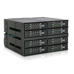 ICY DOCK 8 Bay 2.5 SAS/SATA HDD/SSD Hot Swap Backplane Mobile Rack Enclosure for 2 x 5.25 Bay (2 x MiniSAS HD) | ToughArmor MB508SP-B