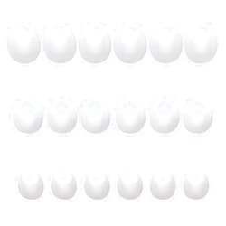CYADCI Earbud Tips Silicone Replacement Earbud Tips Earbud Covers Ear Gels Fit for Inner Hole from 3.8mm - 5.1mm Earphones, 9 Pairs Earbud Replacements Tips S/M/L,Clear White