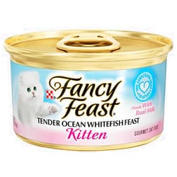 Fancy Feast Purina Tender Ocean Whitefish Feast Kitten Made with Real Milk (12-CANS) (NET WT 3 OZ Each)