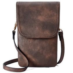 BOSTANTEN Vegan Leather Small Crossbody Bags for Women Designer Cell Phone Bag Wallet Purses Adjustable Strap