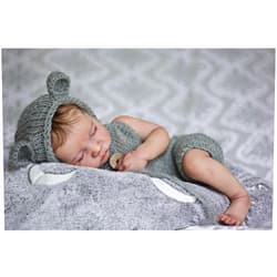 Anano Newborn 19 Inch Silicone Reborn Baby Dolls Full Body Soft Silicone Baby Dolls Anatomically Correct Baby Boy Doll Reborn Baby That Look Real Veins for Kids (Gray Sweater-Levi)