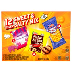 Keebler Sweet & Salty Mix, Keebler Fudge Stripes, Mother's Circus Animals, Utz Mini Cheese Balls, 1 Oz. (Pack of 12)
