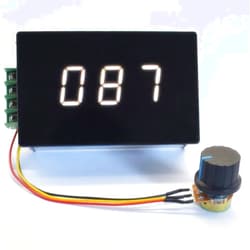 Taidacent 12V PWM Controller Speed Percentage Indicator Digital LED RPM Meter for DC Motor 30A RPM Digital Tachometer Display