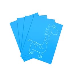 Falling in Art Soft Linoleum Carving Block, 9 Inches by 12 Inches, Blue, 4-Pack