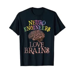 Fab Boo Lous Techie Squad Retro NEURO ENGINEERS LOVE BRAINS This is My Scary Techie T-Shirt