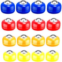 Gejoy 16 Pieces Mini Shuffleboard Replacement Pucks Tabletop Equipment Rollers Set Shuffleboard Curling Accessories
