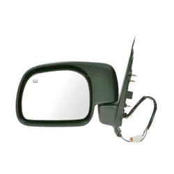 RVtiooy Power Heated Paddle Style Door Mirror L Driver Side Left 4-Mounting Hole Quantity Black Textured Manual Clear Flat Electric MRA08381 17683 FO1320308 128-00625L, make your driving easier