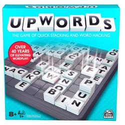 Spin Master Games, Upwords, The Stackable Word Game: 2023 Edition, Includes Rotating Board & Letter Tiles, Classic Crossword Activity for Kids & Family, 3-6 Players, for Ages 8+