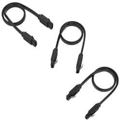 SGElectronix SATA III (6 Gbit/s) Straight Data Cable with Locking Latch for HDD/SSD/CD and DVD Drives (3 Pack 20 Inch) in Black