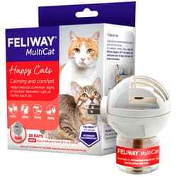FELIWAY MultiCat Calming Pheromone Diffuser for house-cats, 30 Day Starter Kit (48 mL)