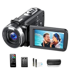 CAMWORLD Video Camera 4K Camcorder 42MP 3 Inch 270° Rotation Screen YouTube Vlogging Camera 18X Zoom Digital Camcorder Video Recorder with 2 Batteries