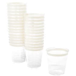 Just Artifacts 1oz Plastic Shot Glasses (120pcs, Ivory Rim)
