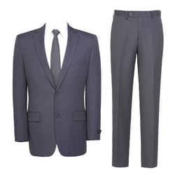 AMY ZHU Men's Suit 2-Piece Regular Fit Big and Tall Business Jacket & Suit Pants for Wedding