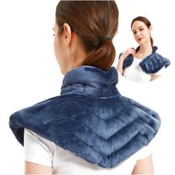Femalux Microwavable Heating Pad for Neck and Shoulders, Extra Large Weighted Microwave Heated Neck Wrap with Moist Heat, Hot & Cold Compress
